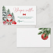 Santa Baby Christmas Baby Shower Diaper raffle エンクロージャーカード (正面/裏面)