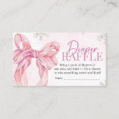 Santa Baby Christmas Baby Shower Diaper Raffle エンクロージャーカード (正面)