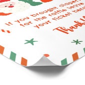 Santa Baby Christmas Baby Shower Diaper Raffle  ポスター (角)