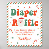 Santa Baby Christmas Baby Shower Diaper Raffle  ポスター (正面)