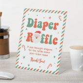 Santa Baby Christmas Baby Shower Diaper Raffle  台座サイン (インサイチュ)