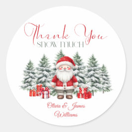 Santa Baby Christmas Baby Shower Gender Neutral ラウンドシール