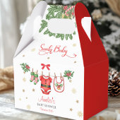 Santa Baby Christmas Baby Shower Red Outfit フェイバーボックス