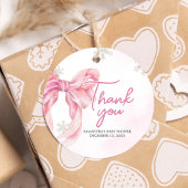 Santa Baby Christmas Baby Shower Round フェイバータグ