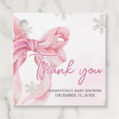 Santa Baby Christmas Baby Shower Square フェイバータグ (正面)