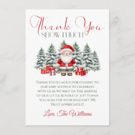 Santa Baby Christmas Baby Shower thank you card エンクロージャーカード