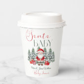 Santa Baby Christmas Baby Shower Welcome  紙コップ (正面)