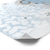 Santa Baby Christmas Baby Shower Welcome Sign ポスター (角)