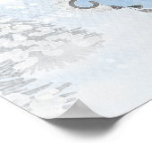 Santa Baby Christmas Baby Shower Welcome Sign ポスター (角)