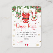 Santa Baby Christmas Diaper Raffle Card エンクロージャーカード (正面)