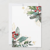 Santa Baby Christmas Floral Baby Shower Invitation 招待状 (裏面)