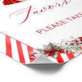 Santa Baby Christmas Girl Baby Shower Favors ポスター (角)