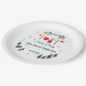 Santa Baby Christmas Theme Baby Shower  ペーパープレート (アングル)