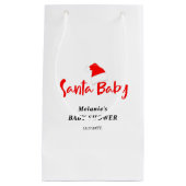 Santa Baby Christmas Winter Baby Shower  スモールペーパーバッグ (正面)