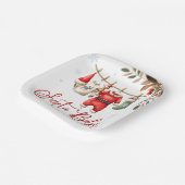 Santa Baby Christmas Winter Baby Shower ペーパープレート (傾斜あり)