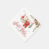 Santa Baby Christmas Winter Baby Shower Napkins スタンダードカクテルナプキン (角)