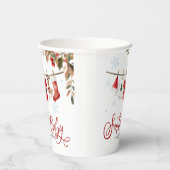 Santa Baby Christmas Winter Girl Baby Shower 紙コップ (右)