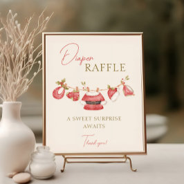 Santa Baby Clothes Boy Baby Shower Diaper Raffle ポスター