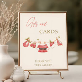 Santa Baby Clothes Boy Baby Shower Gifts and Cards ポスター