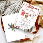 Santa Baby Clothes Christmas Baby Shower 招待状