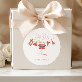 Santa Baby Clothes Winter Boy Baby Shower ラウンドシール