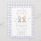 Santa Baby Gender Reveal Invitation 招待状 (正面/裏面)