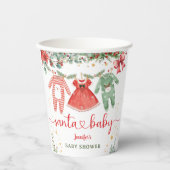Santa Baby Girl Christmas Baby Shower Paper cup 紙コップ (正面)