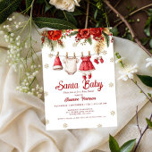 Santa Baby Holiday Winter Baby Cloth baby shower 招待状