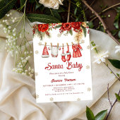 Santa Baby Holiday Winter Baby Cloth baby shower 招待状