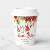 Santa Baby Holiday Winter Christmas Baby Shower 紙コップ (裏面)