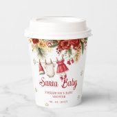 Santa Baby Holiday Winter Christmas Baby Shower 紙コップ (正面)