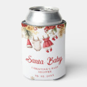Santa Baby Holiday Winter Christmas Baby Shower 缶クーラー (缶正面)