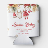 Santa Baby Holiday Winter Christmas Baby Shower 缶クーラー (裏面)