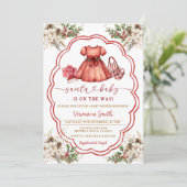 Santa Baby is on the way Baby Shower 招待状 (スタンド正面)