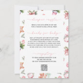 Santa Baby Pink Girl Christmas Baby Shower 招待状 (裏面)