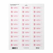 Santa Baby Red Holiday Baby Shower Return Address ラベル (フルシート)