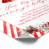 Santa Baby Red How Big is Mommy's Belly ポスター (角)