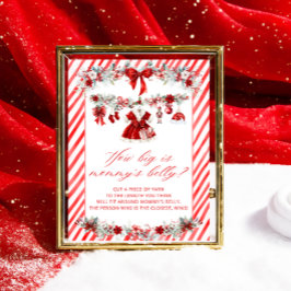 Santa Baby Red How Big is Mommy's Belly ポスター