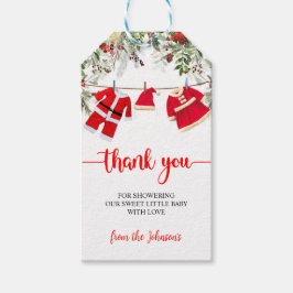 Santa Baby Shower, Christmas Baby Shower ギフトタグ