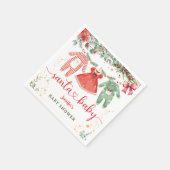 Santa Baby Shower Christmas Girl Paper Napkin スタンダードカクテルナプキン (角)