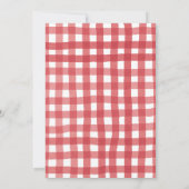 Santa Baby Shower Clothesline Ribbon Gingham 招待状 (裏面)