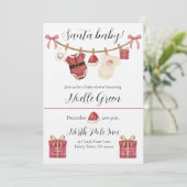 Santa Baby Shower Invitation 招待状 (スタンド正面)