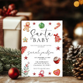 Santa Baby Shower Invitation set, baby it's cold  招待状