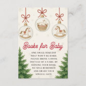 Santa Baby Winter Baby Shower Books for Baby エンクロージャーカード (正面)