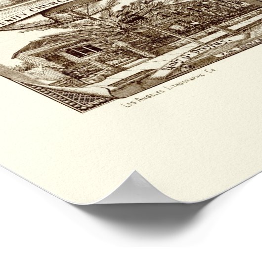 Santa Barbara, CA Panoramic Map - 1898 ポスター (角)