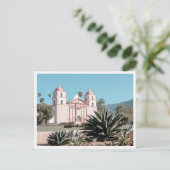 Santa Barbara Mission California Retro ポストカード (スタンド正面)