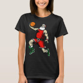 Santa Basketball  Christmas Tシャツ (正面)