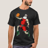 Santa Basketball  Christmas Tシャツ (正面)