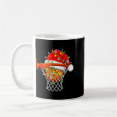Santa Basketball Dunk Christmas Srts For Boys Girl コーヒーマグカップ (左)