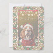 Santa Basset Hound Christmas シーズンカード (裏面)